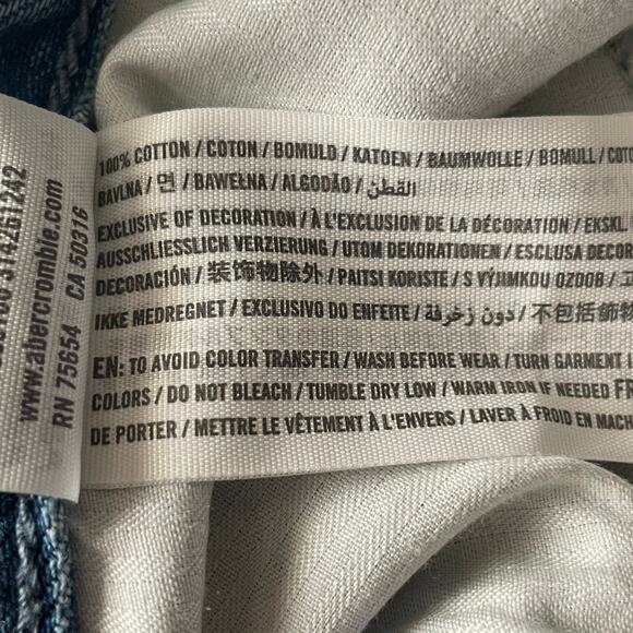 Hollister Womens Skirt Size 29 Ultra High Rise Denim Distressed Light Wash Skirt - Picture 7 of 11